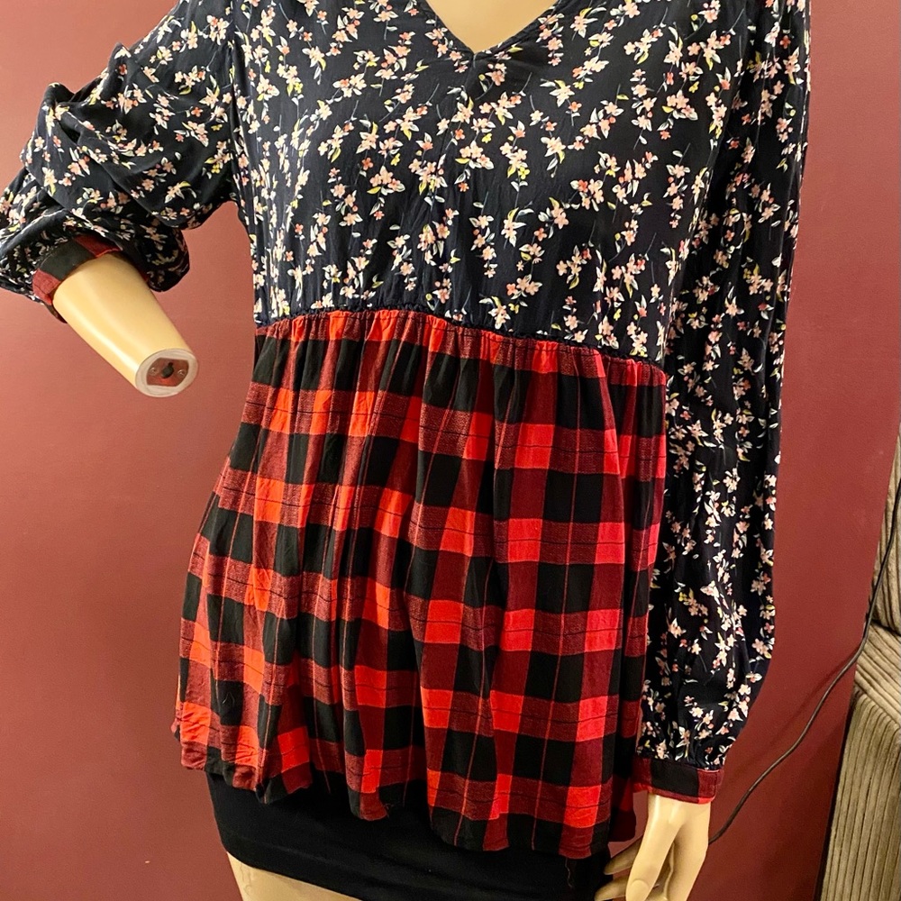 XL Suzanne Betro Babydoll Tunic